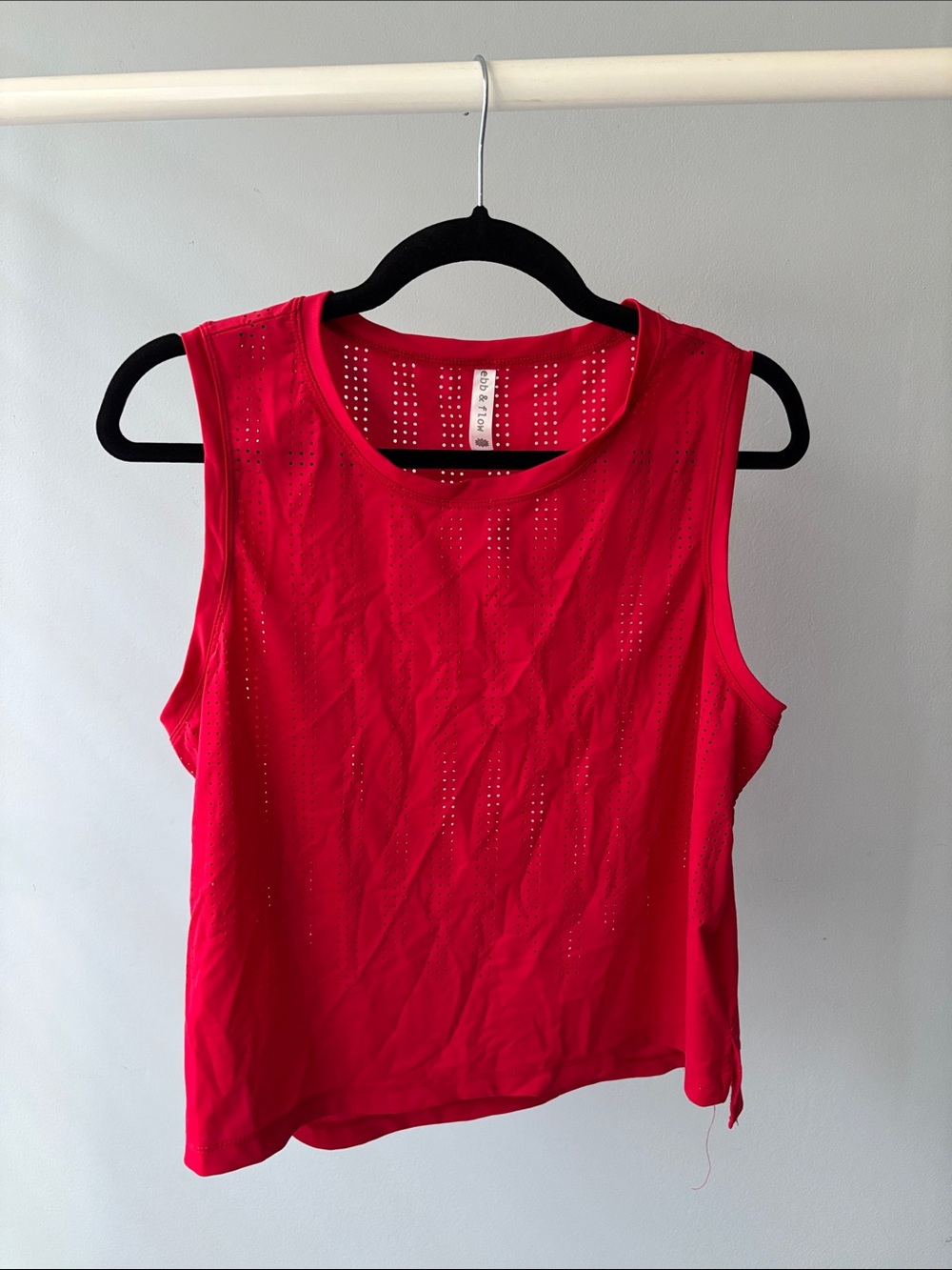 Ebb & Flow Women's Red Sleeveless Performance Tank Top